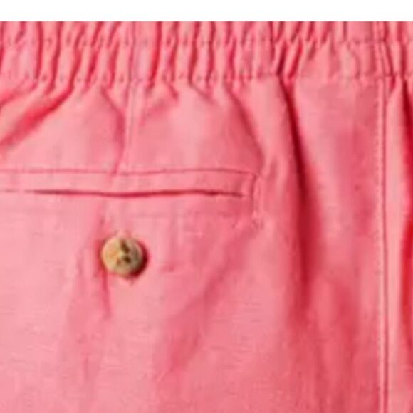 Janie and Jack 100048903 Linen-Cotton Pull-On Short - pink coral size 12-18 m - Picture 2 of 13